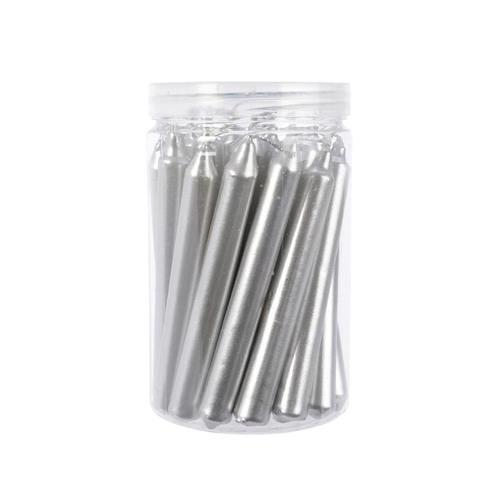 Visuel 1 du produit Boite de 22 mini bougies cierge argent - 10,5 cm