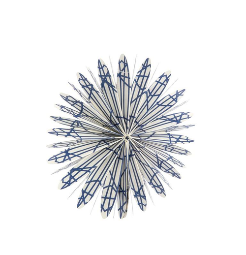Visuel 1 du produit Suspension rosette coloris bleu en papier - Ø 15 cm