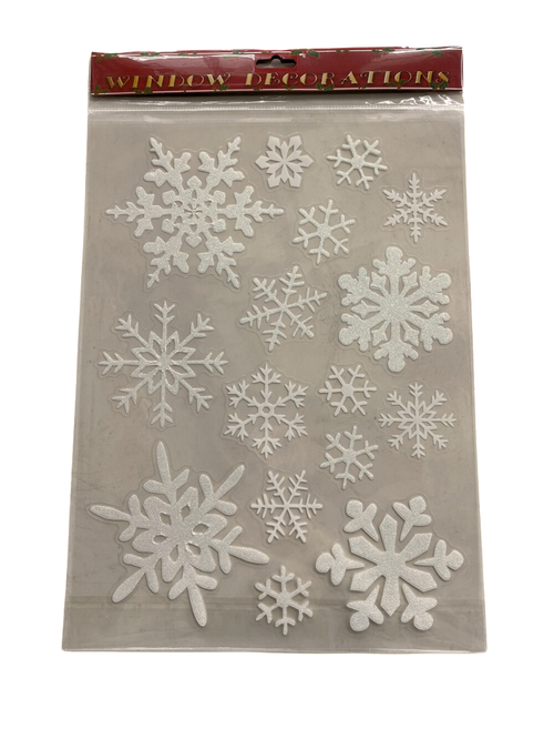 Visuel 1 du produit Vitrophanie flocons de neige blancs