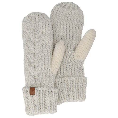 Visuel 1 du produit Moufles en tricot blanc cassé Sarlini