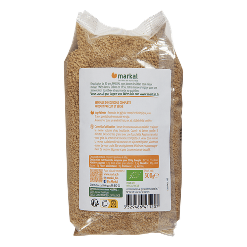 Visuel 2 du produit Couscous complet bio Markal sachet - 500 g