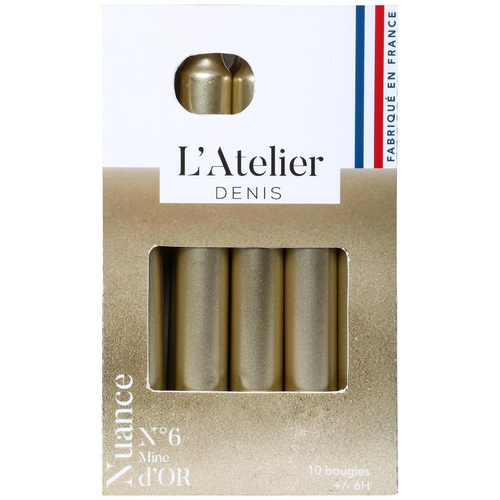 Visuel 1 du produit Bougie de ménage 17 cm or L’Atelier de Denis - Le pack de 4