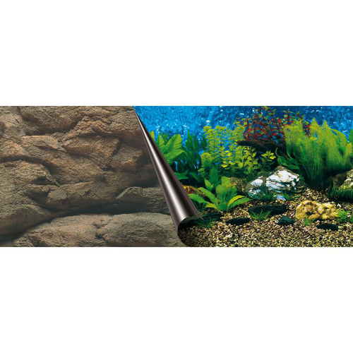 Visuel 1 du produit Poster pour aquarium motif meroche, EUROPET BERNINA, modèle EBI Sea/Rock - dimensions 120x50cm