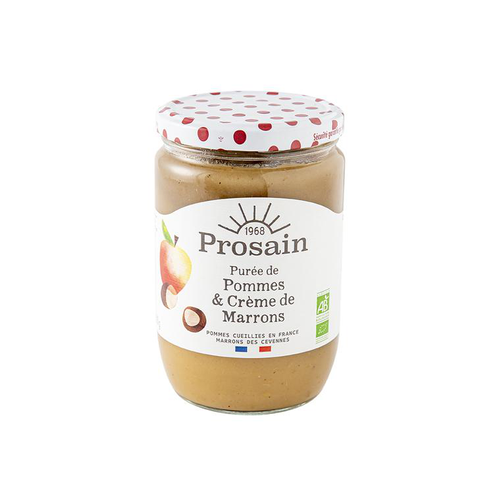 Visuel 1 du produit Purée de pommes et crème de marrons bio Prosain - 620 g