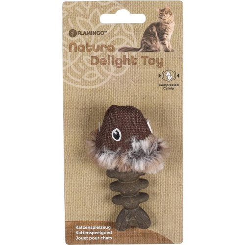 Visuel 1 du produit Jouet pour chat marron Flamingo Natura Delight Catnip Poisson - 9 cm