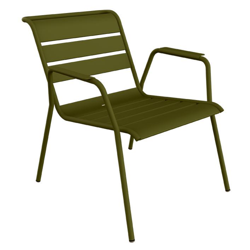 Visuel 1 du produit Fauteuil Lounge Monceau coloris vert en acier Fermob - 87 x 77 cm
