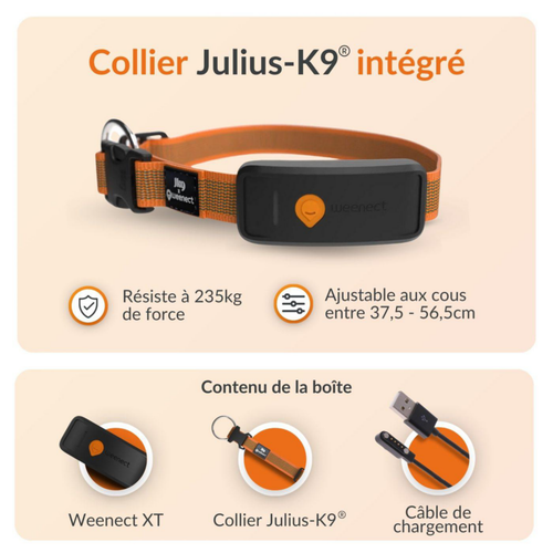 Visuel 8 du produit Collier GPS pour chien coloris orange Weenect XT