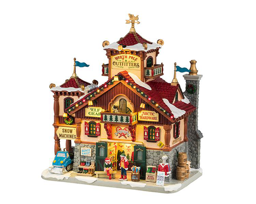 Visuel 1 du produit Bâtiment éclairé Lemax Santa’s wonderland North pole outfitters