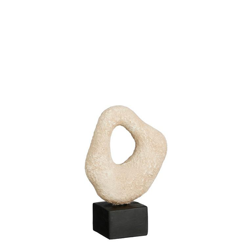 Visuel 1 du produit Figure abstraite en ciment blanc - 15 x 7 x 21 cm