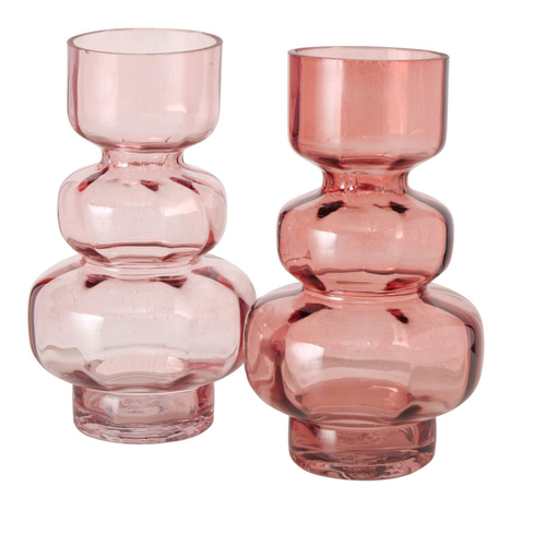 Visuel 1 du produit Vase en verre rose Gianna - Ø 9 x H 15,5 cm