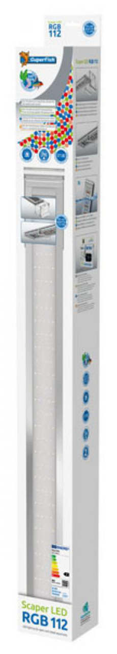 Visuel 1 du produit Rampe LED RGB, 64W 7800K, pour aquarium d'eau douce - SUPERFISH Scaper LED 112