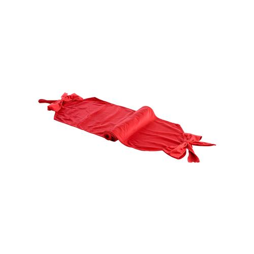 Visuel 1 du produit Chemin de table avec nœud en polyester rouge - 240 x 35 cm