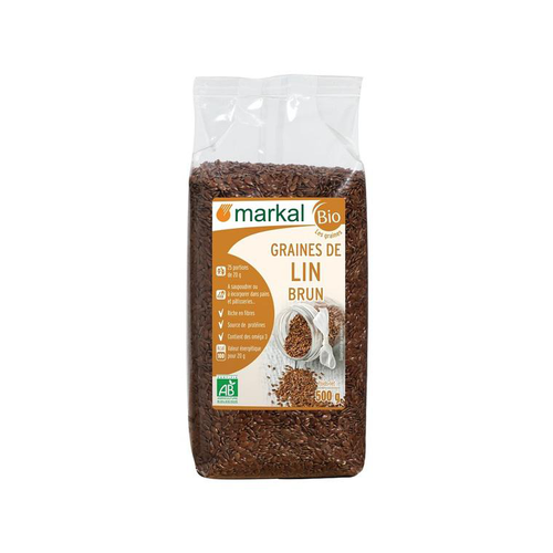 Visuel 1 du produit Graines de lin brun bio Markal Sachet - 500 g