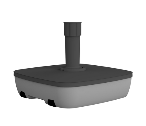 Visuel 1 du produit Pied de parasol carré à remplir coloris gris en plastique 25 à 40 kg - 49 x 49 x 5,2 cm