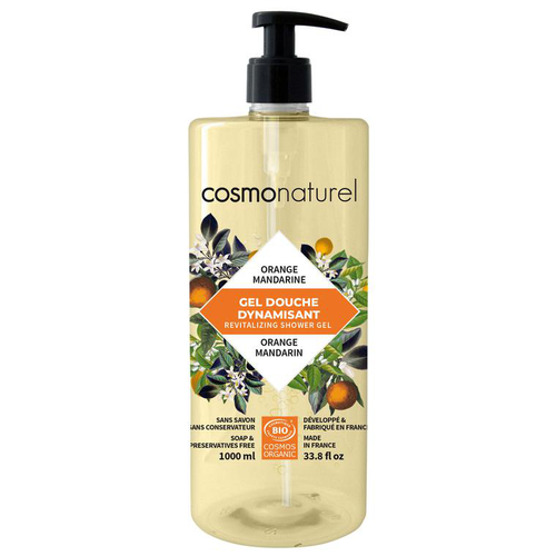 Visuel 1 du produit Gel douche dynamisant mandarine et orange Cosmo Naturel - 1000 ml