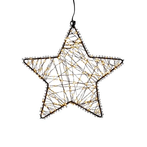 Visuel 1 du produit Décoration lumineuse de Noël étoile micro LED blanc orangé flash minuterie variateur intérieur extérieur - Ø 26 cm