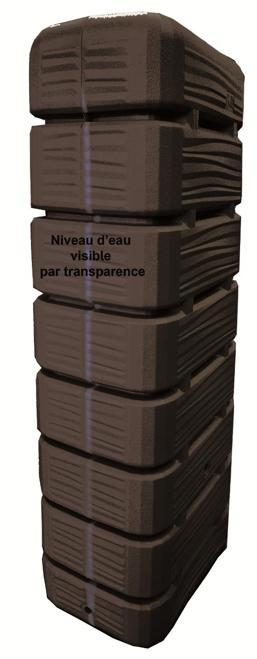Visuel 1 du produit Récupérateur d’eau en plastique anthracite Bellijardin Dune - 320 L