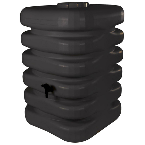 Visuel 1 du produit Récupérateur à eau cubique coloris gris - 350 L