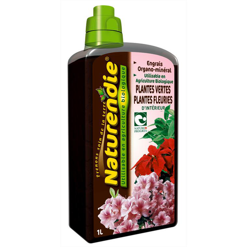 Visuel 1 du produit Engrais pour plantes d’intérieur vertes et fleuries Naturendie - 1 L