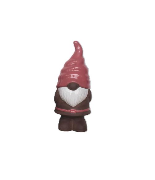 Visuel 1 du produit Figurine de gnome en faïence émaillée rose Pot&Déco - 10 x 10 x 21 cm