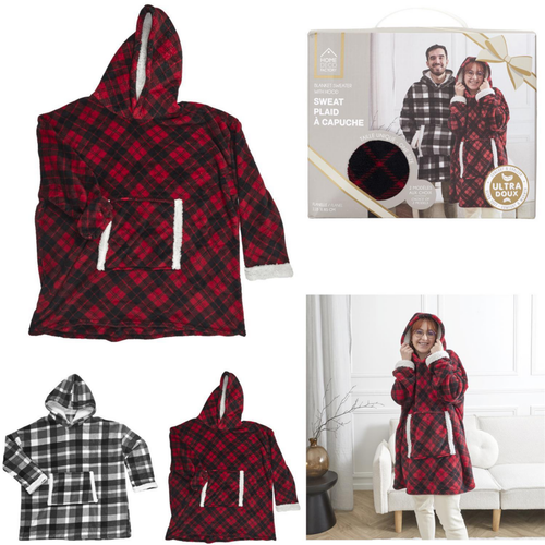 Visuel 5 du produit Sweat plaid à carreaux en polyester - Taille unique