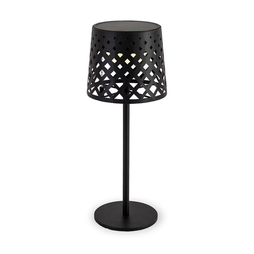 Visuel 1 du produit Lampe solaire Gretita coloris noir effet blanc chaud en métal Newgarden - Ø 10 x 30 cm