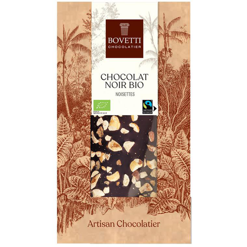 Visuel 1 du produit Chocolat noir aux noisettes bio - 100 g