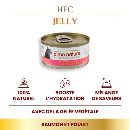 Visuel 2 du produit Pâtée pour chat HFC Jelly au saumon et poulet Almo Nature - 70 g