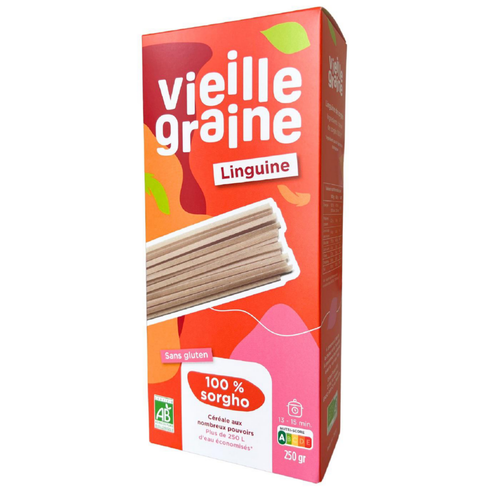 Visuel 1 du produit Pâtes spéciales linguine 100% sorgho bio Vieille Graine