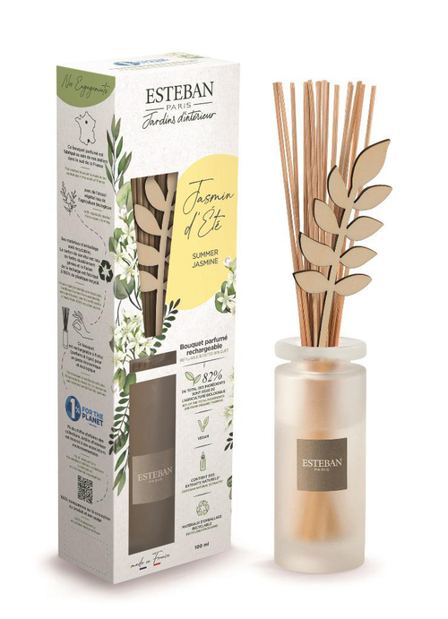 Visuel 1 du produit Bouquet parfumé initial avec recharge Jasmin d’été Esteban - 100 ml