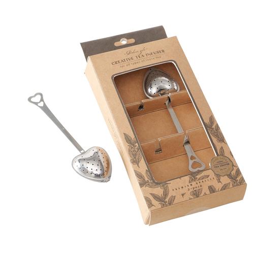 Visuel 3 du produit Coffret de 2 filtres à thé en acier inoxydable argenté Teatime - 4 x 2,2 x 14,3 cm