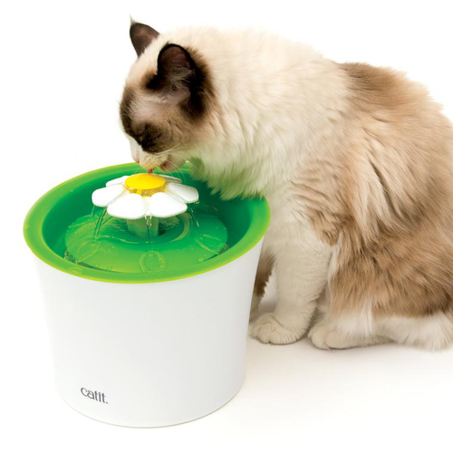 Visuel 3 du produit Fontaine à eau pour chat blanche et verte Cat-it Flower - 3 L