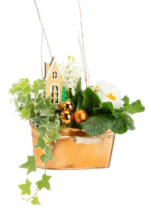 Visuel 1 du produit Composition festive pot cuivre - Ø 20 cm