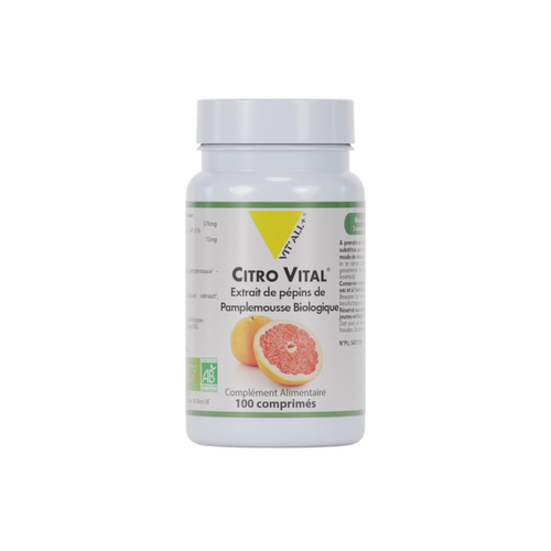 Visuel 1 du produit Complément alimentaire bio à l’extrait de pépins de pamplemousse Vit’All+ Citro Vital - les 100 comprimés