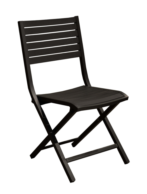Visuel 1 du produit Chaise Canna coloris gris en aluminium - 46 x 87 x 53 cm