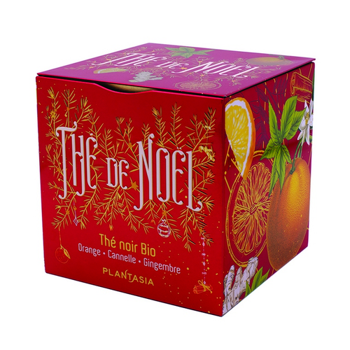 Visuel 1 du produit Coffret de thé de Noël cube orange cannelle Plantasia - 48 g