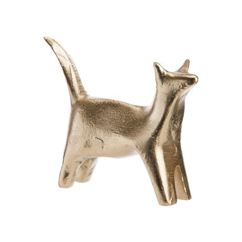 Visuel 1 du produit Renard décoratif en aluminium doré - 12 x 4 x 11 cm