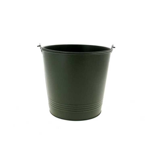 Visuel 1 du produit Cache-pot métal vert forêt Zinc - Ø 18 x H 17,5 cm