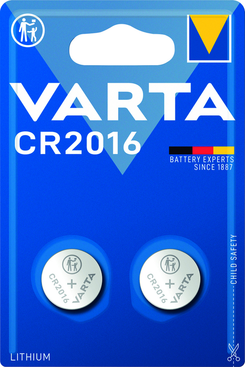 Visuel 1 du produit Piles bouton lithium 3 V Varta CR2016 x 2