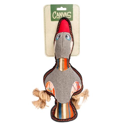 Visuel 1 du produit Jouet pour chien coloris gris en canevas canard Duvoplus - 33 x 13 x 6 cm