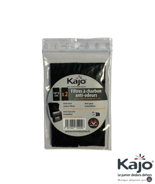 Visuel 1 du produit Lot de 2 filtres à charbon pour seau à compost bioseau 7,5L coloris noir - 10,2 x 3 x 1 cm
