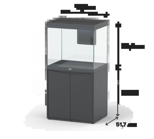 Visuel 3 du produit Aquarium tout équipé, Gris anthracite mat - AQUATLANTIS Volga 200 - 242L