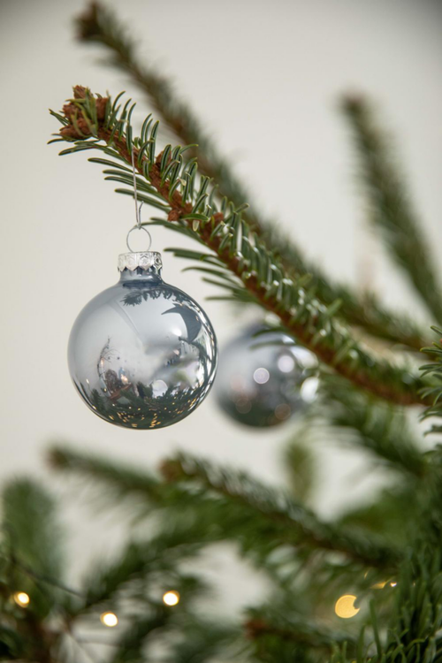 Visuel 5 du produit Boîte de 20 boules en verre bleu Kaemingk - Ø 6 cm