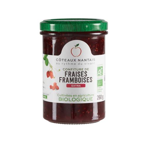 Visuel 1 du produit Confiture de fraises et framboises extra bio Coteaux Nantais - 260 g