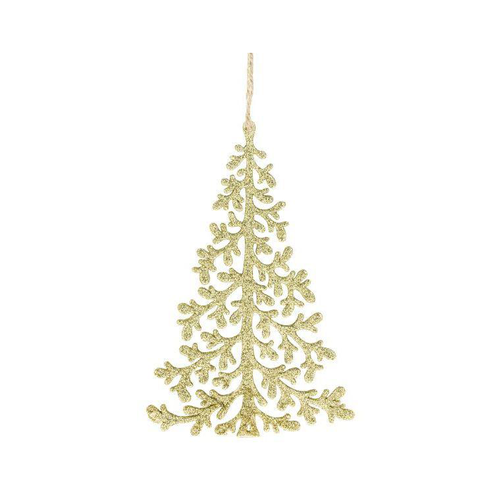 Visuel 1 du produit Sapin à suspendre or à paillettes - Ø 14 cm