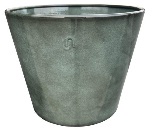 Visuel 1 du produit Pot évasé coloris gris en métal recyclé - 27 x 27 x 22 cm