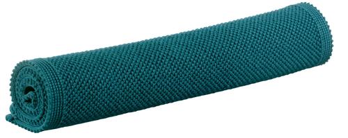 Visuel 1 du produit Tapis de bain coloris paon Vivaraise Etia - 54 x 64 cm