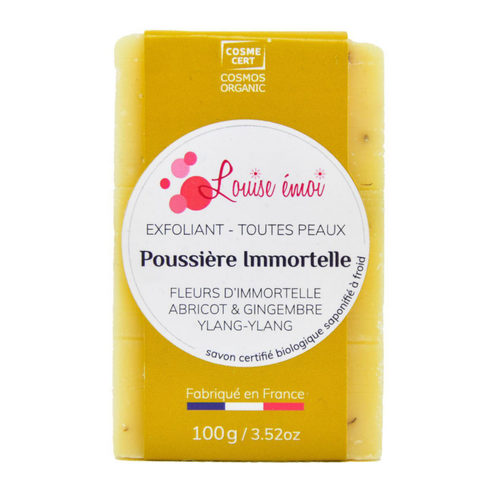 Visuel 1 du produit Savon solide "Poussière d'immortelle" huile de noyau d'abricot et ylang ylang - 100g