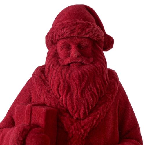 Visuel 2 du produit Figurine Père Noël en résine synthétique rouge foncé Nyro - Ø 7,5 x H 20 cm