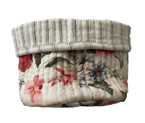 Visuel 1 du produit Bun matelassé en coton à motif fleuri multicolore Enora - 16 x 20 cm